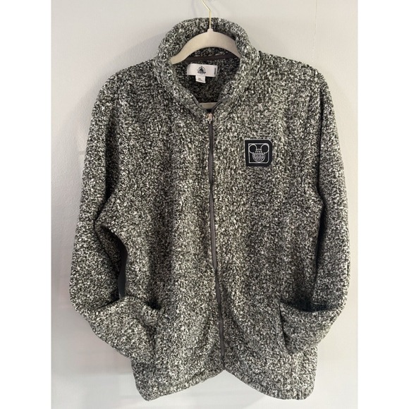 Disney Parks Mickey Mouse Fleece Sherpa Womens Full Zip Jacket D Logo XL - Picture 1 of 16
